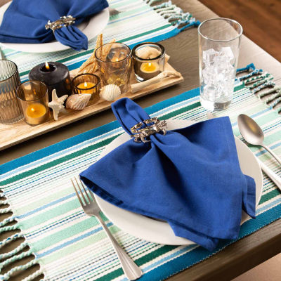 Design Imports Tidal Stripe Fringed 6-pc. Placemat