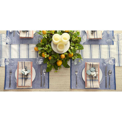 Design Imports French Blue Eco-Friendly Chambray Fine Ribbed 6-pc. Placemat