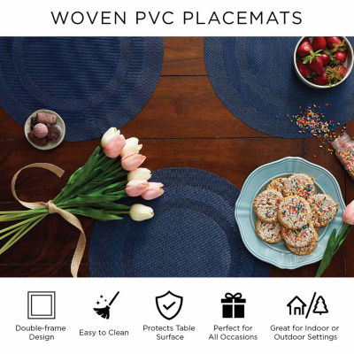 Design Imports Cinnamon  Pvc Doubleframe 6-pc. Placemat