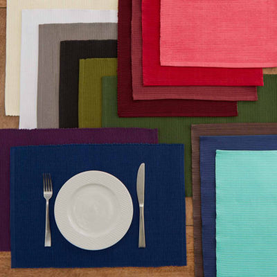 Design Imports Aqua Ribbed 6-pc. Placemat