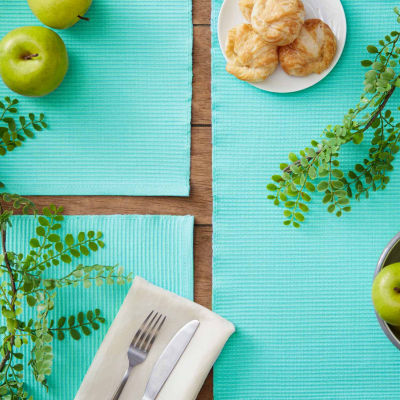 Design Imports Aqua Ribbed 6-pc. Placemat