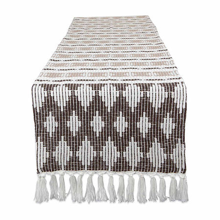 Design Imports Colby Southwest Dark Brown/Stone Table Runners, One Size, Brown