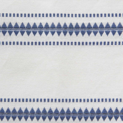 Design Imports French Blue Zig Dobby Stripe Table Runner