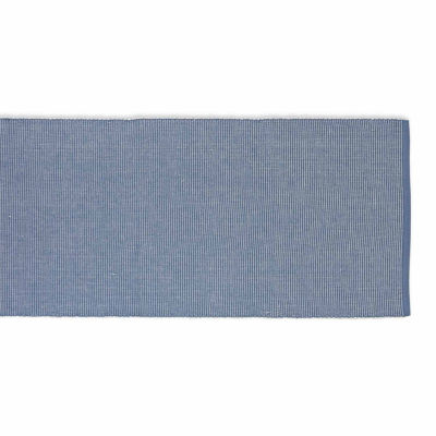 Design Imports Stonewash Blue/White 2-Tone Ribbed Table Runner