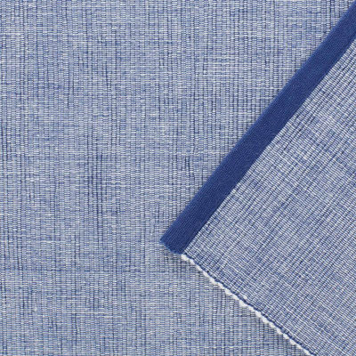 Design Imports French Blue Eco-Friendly Chambray Fine Ribbed Table Runner