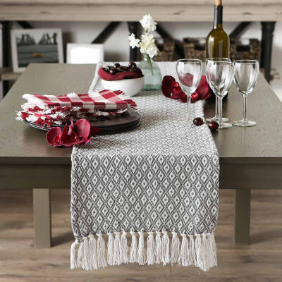 Design Imports Gray Mini Diamond Table Runner
