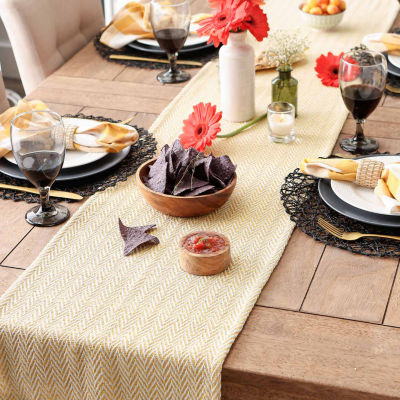 Design Imports Marigold Chevron Table Runner
