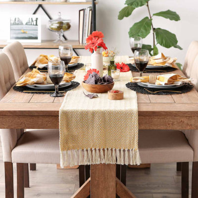 Design Imports Marigold Chevron Table Runner