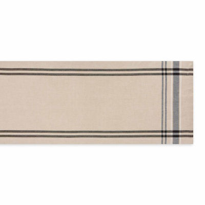 Design Imports Black French Stripe Table Runner