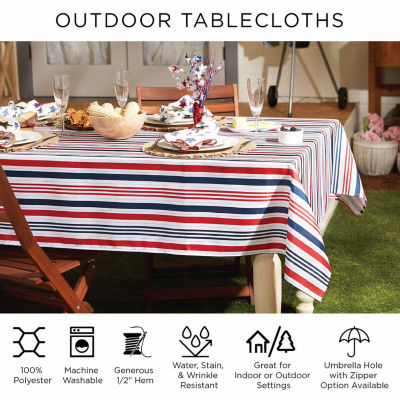 Design Imports Natl Polka Dot Vinyl Tablecloth