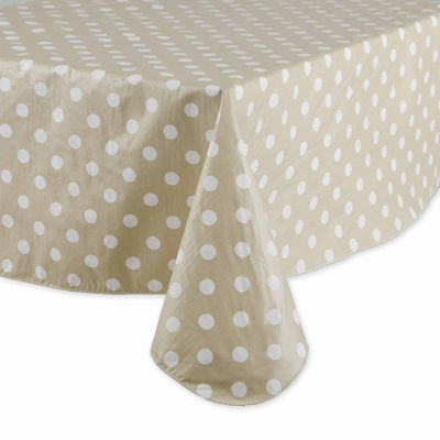 Design Imports Natl Polka Dot Vinyl Tablecloth