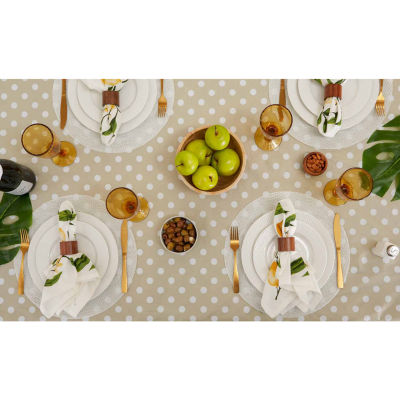 Design Imports Natl Polka Dot Vinyl Tablecloth
