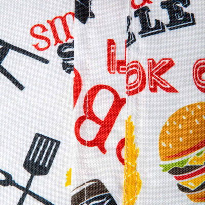 Design Imports Bbq Fun Print Outdoor  With Zipper Tablecloth