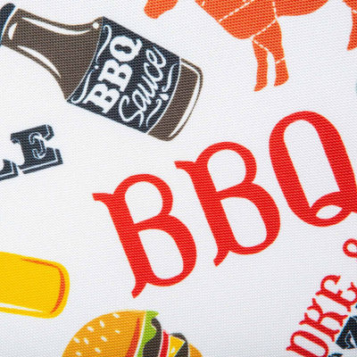 Design Imports Bbq Fun Print Outdoor  With Zipper Tablecloth
