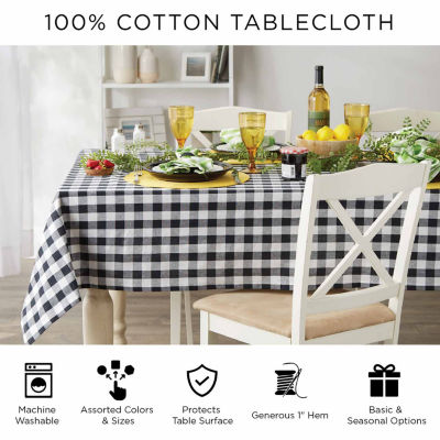 Design Imports Nautical Blue French Stripe Tablecloth