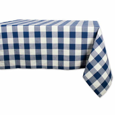 Design Imports Navy Buffalo Check Tablecloth