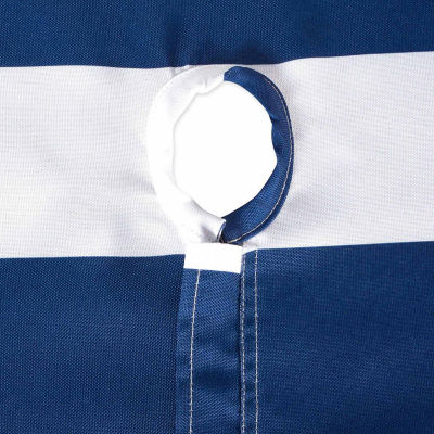 Design Imports Nautical Blue Cabana Stripe Outdoor  With Zipper Tablecloth