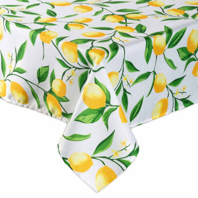 Design Imports Lemon Bliss Print Outdoor  With Zipper Tablecloth
