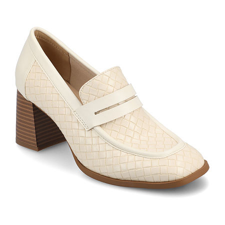 Journee Collection Womens Square Closed Toe Loafers In Sand