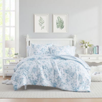 Laura Ashley Delphine Queen 3-pc. Easy Care Comforter Set