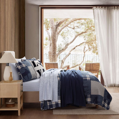 Eddie Bauer Moose Patchwork Easy Care Quilt Set