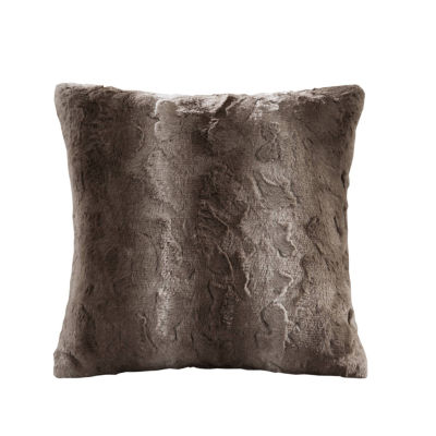 Madison Park Zuri Faux Fur Square Throw Pillow