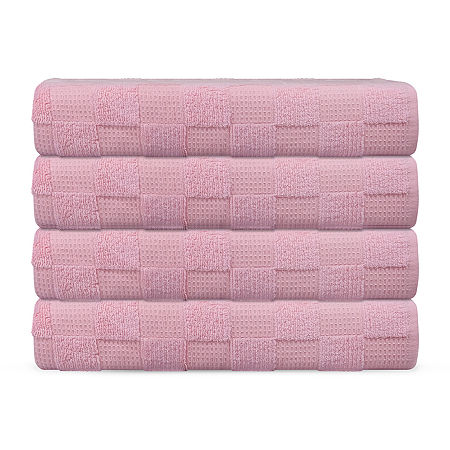 Depera Home Bath Towels Set 4-pc. Quick Dry Bath Towel Set In Pink