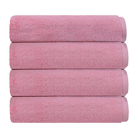 Depera Home Bath Towels Set 4-pc. Quick Dry Bath Towel Set In Pink