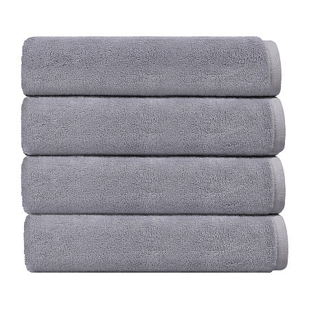 Depera Home Bath Towels Set 4-pc. Quick Dry Bath Towel Set In Silver