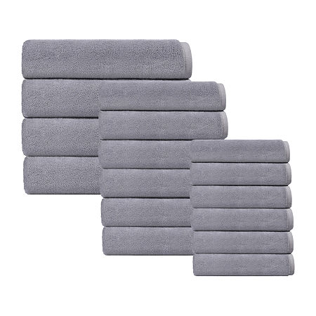 Depera Home Bath Towels Set Quick Dry Bath Towel Set In Silver