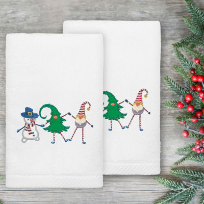 Linum Home Textiles Christmas Frolic Embroidered 2-pc. Hand Towel