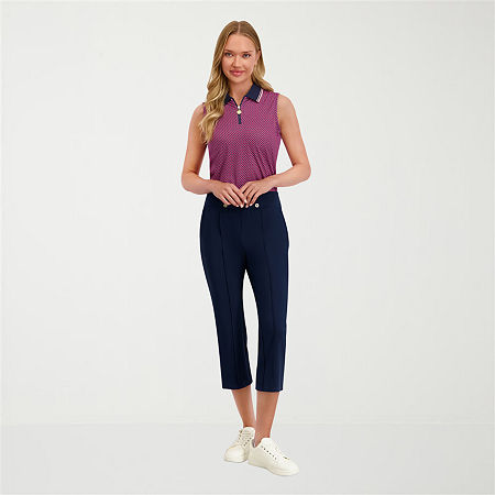 Stella Parker Womens Flare Mid Rise Cropped Pant In Blue