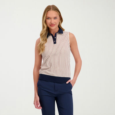 Stella Parker Womens Sleeveless Polo Shirt