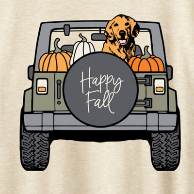 Fall Off Road Vehicle Womens Crew Neck Short Sleeve Regular Fit Graphic T-Shirt