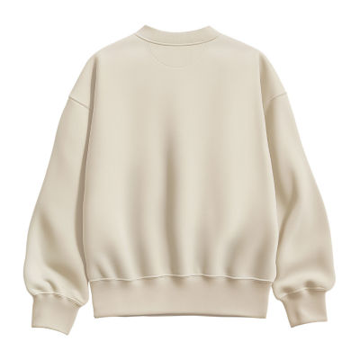 Womens Crew Neck Long Sleeve Peanuts Pullover Sweater