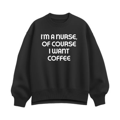 Nurse Coffee Womens Crew Neck Long Sleeve Pullover Sweater