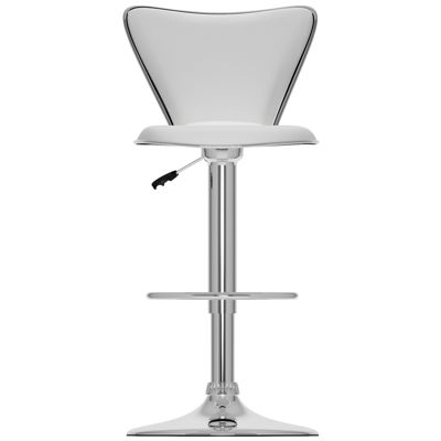 Curved Back Adjustable Bar Stools- Set of 2