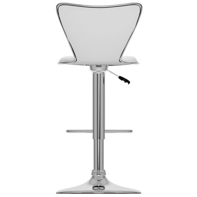 Curved Back Adjustable Bar Stools- Set of 2