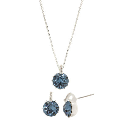 Sparkle Allure 2-pc. Pure Silver Over Brass Jewelry Set