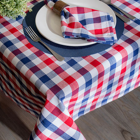 Design Imporrt Checkers Tablecloth, One Size, Multiple Colors