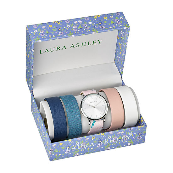 Laura Ashley Womens Silver Tone Bracelet Watch Lass1102ss