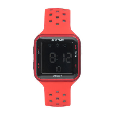 Armitron Pro Sport Mens Digital Red Strap Watch 40/8417red