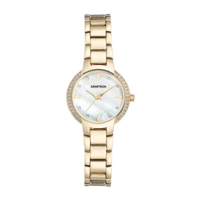 Armitron Womens Crystal Accent Gold Tone Bracelet Watch - 75/5587mpgp
