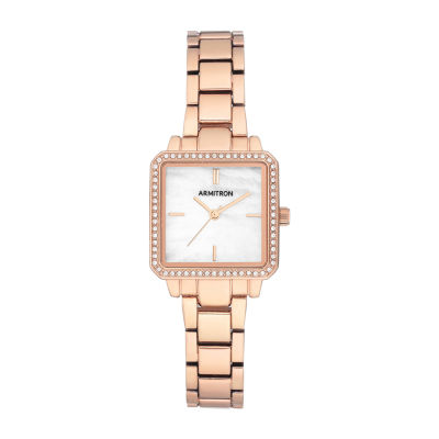 Armitron Womens Crystal Accent Rose Goldtone Bracelet Watch 75/5589mprg