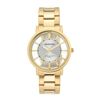 Armitron Mens Gold Tone Stainless Steel Bracelet Watch 20/5413svgp