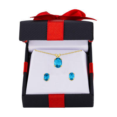 Genuine Blue Topaz 10K Gold 2-pc. Jewelry Set