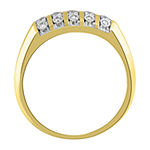 Mens 1/4 CT. T.W. Genuine White Diamond 10K Gold Wedding Fashion Ring