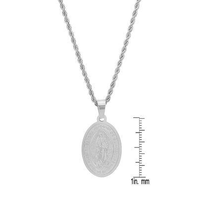 Steeltime Mens Stainless Steel Pendant Necklace