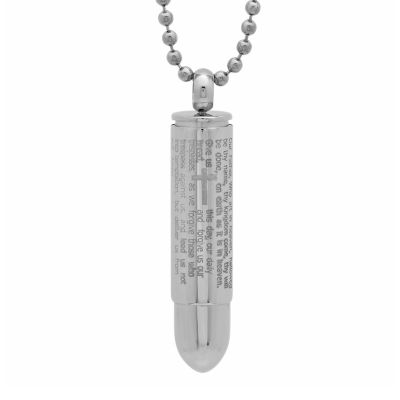 Steeltime Mens Stainless Steel Pendant Necklace