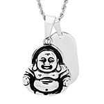 Steeltime Budha Mens Stainless Steel Pendant Necklace